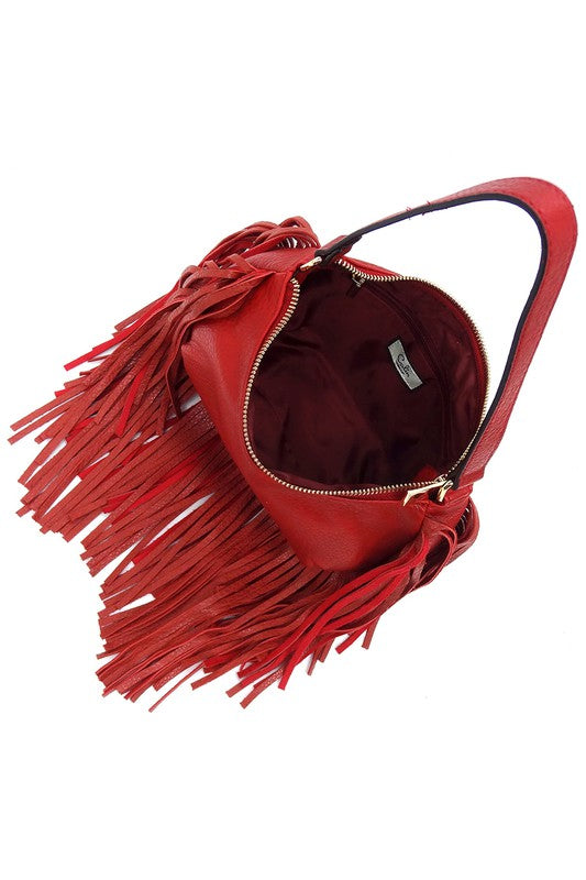 Fashion Fringe Shoulder Bag Hobo - Tigbul's Variety Fashion Shop