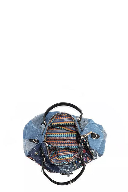 Nicole Lee USA Bosque De Amor Denim Boston Bag - Tigbul's Variety Fashion Shop