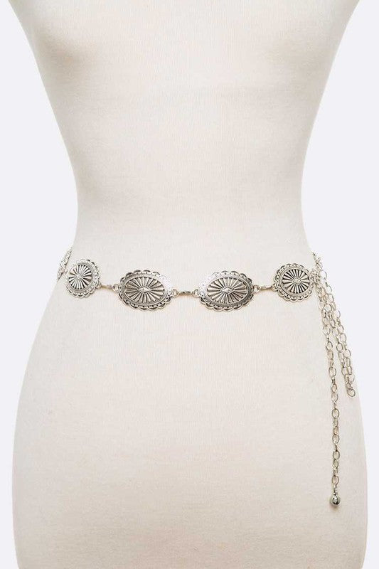 Western Concho Fashion Chain Belt - Tigbul's Variety Fashion Shop