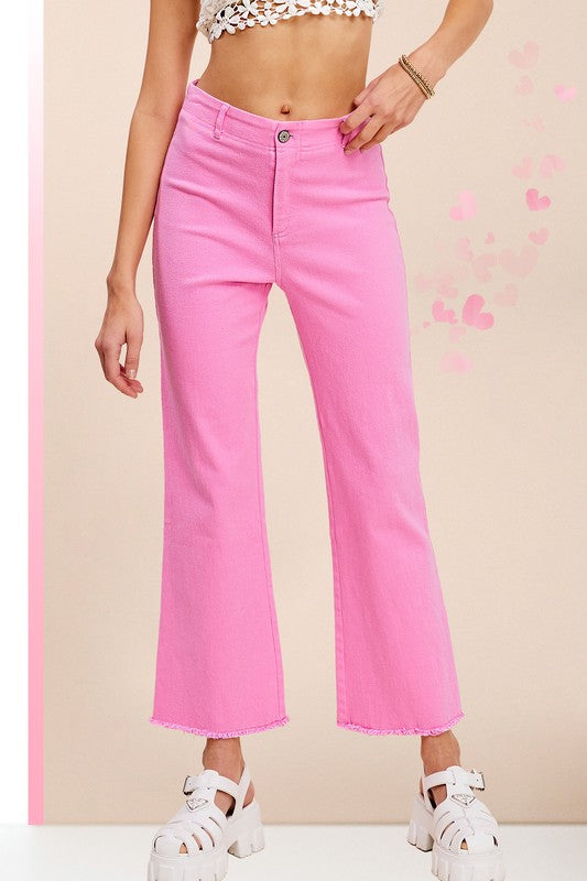 Soft Washed Stretchy High Rise Pants - Tigbul's Variety Fashion Shop