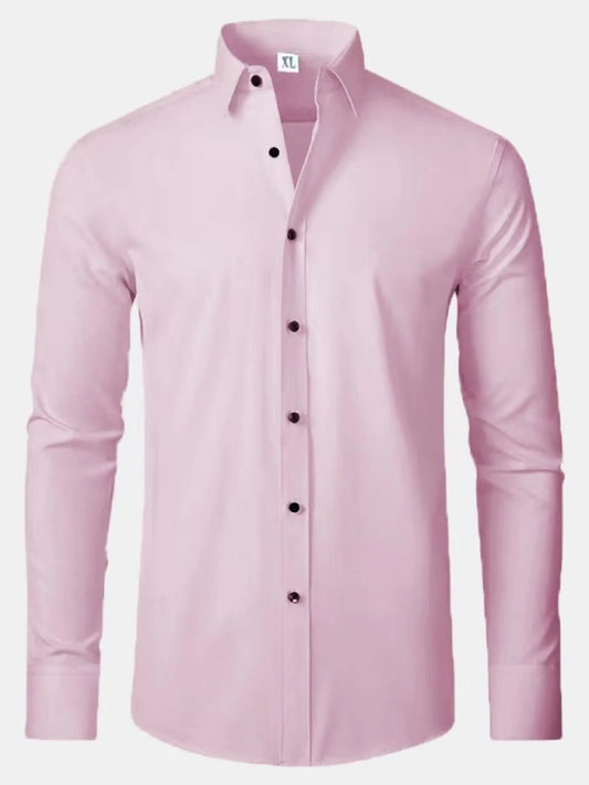 Men's Plus Size Button Up Long Sleeve Shirt - Tigbul's Variety Fashion Shop