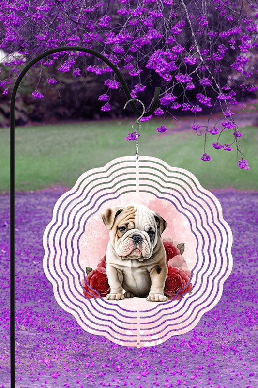 Love Bulldog Pup Garden Wind Spinner - Tigbul's Variety Fashion Shop