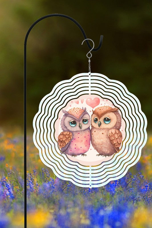 Love Owls Hearts Wind Spinner - Tigbul's Variety Fashion Shop