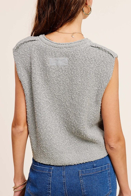 Slouchy Cropped Extended Sleeve Sweater Top - Tigbul's Variety Fashion Shop