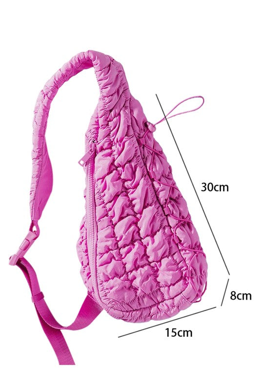 Quilted Drawstring jennie sling bag - Tigbuls Variety Fashion