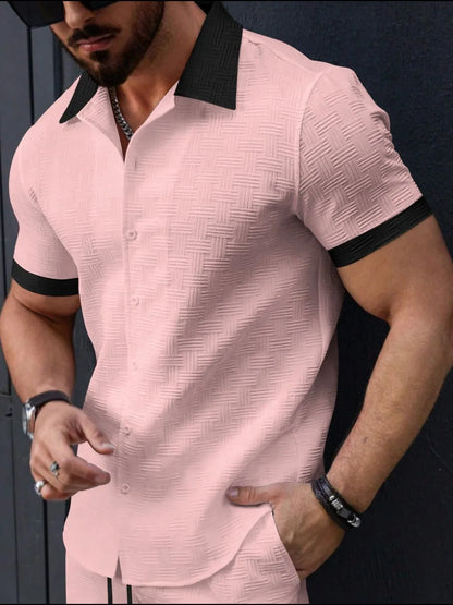 Men's Button Up Short Sleeve Shirt - Tigbul's Variety Fashion Shop