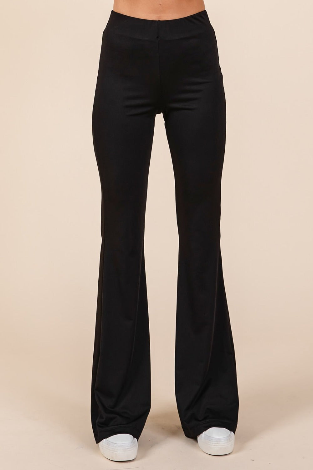 Stretchy Soft Elastic Waist Flare Pants - Tigbul's Variety Fashion Shop