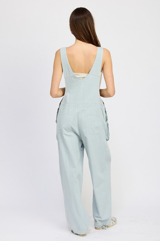 Women's Oversized Cargo Overalls - Tigbul's Variety Fashion Shop