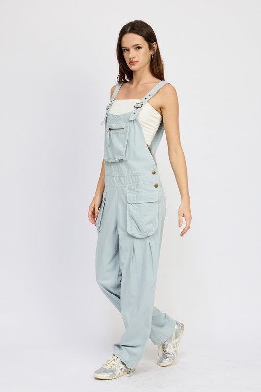 Women's Oversized Cargo Overalls - Tigbul's Variety Fashion Shop