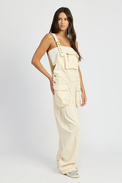 Women's Oversized Cargo Overalls - Tigbul's Variety Fashion Shop