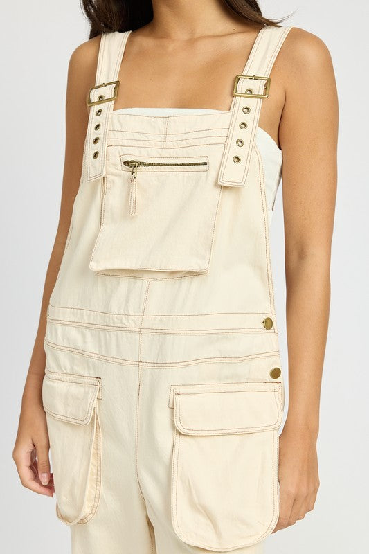 Women's Oversized Cargo Overalls - Tigbul's Variety Fashion Shop