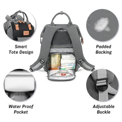 Crazy Pockets Backpack Diaper Bag - Tigbul's Variety Fashion Shop