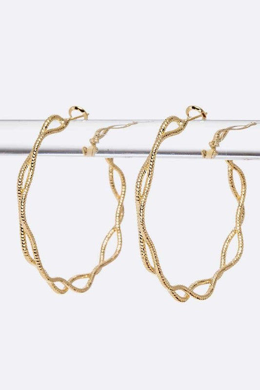 Textured Weaved Iconic Hoop Earrings - Tigbul's Variety Fashion Shop