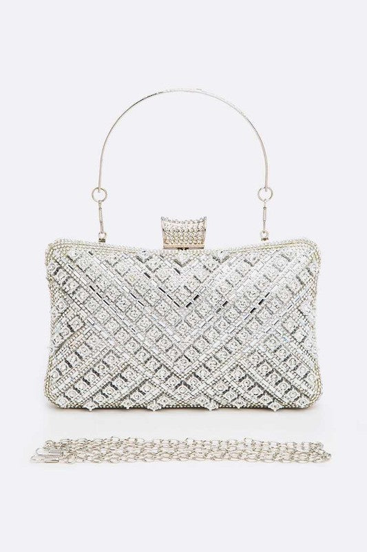 Crystal Iconic Bridal Party Box Clutch - Tigbul's Variety Fashion Shop