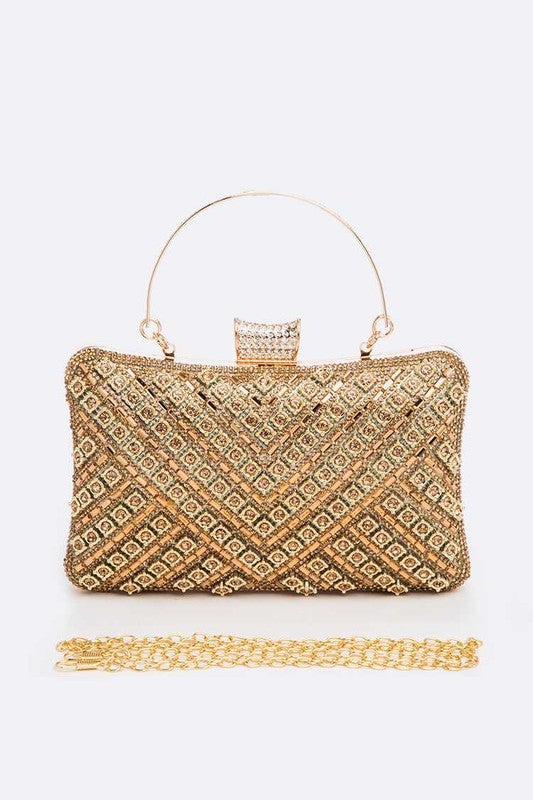 Crystal Iconic Bridal Party Box Clutch - Tigbul's Variety Fashion Shop