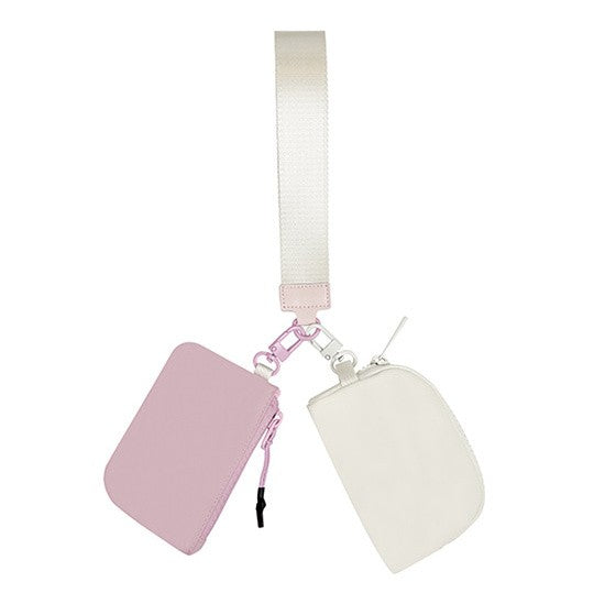 Nylon Double Pouch Clip On Wristlet Wallets - Tigbul's Variety Fashion Shop