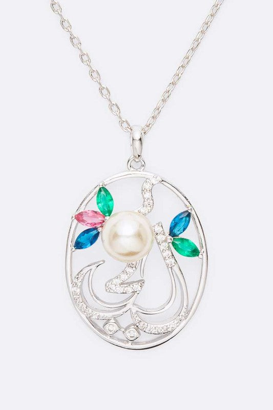 Cubic Zirconia Iconic Pednant Necklace Set - Tigbul's Variety Fashion Shop