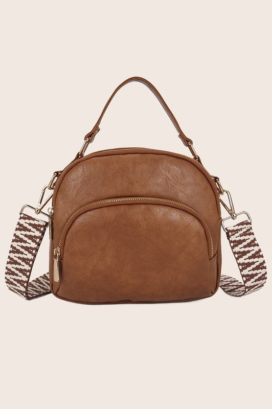 Navi Vegan Leather Trendy Strap Crossbody Bag - Tigbul's Variety Fashion Shop