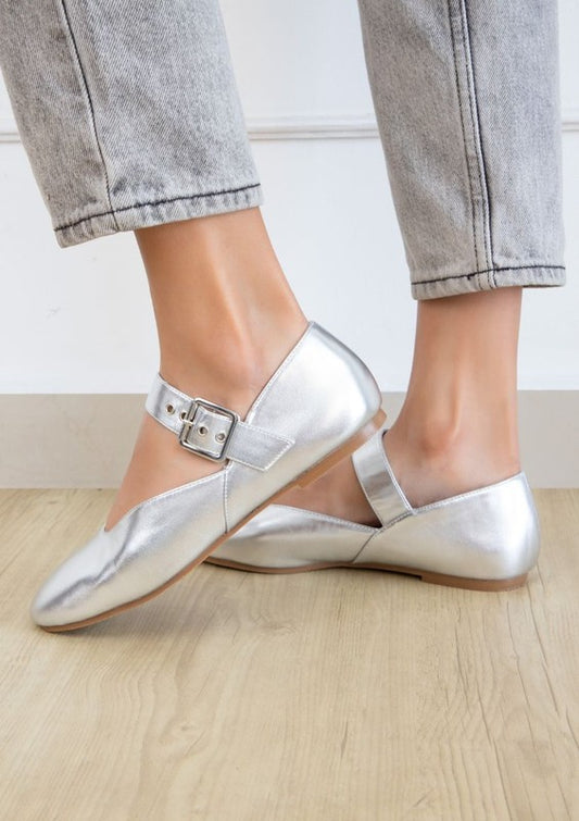 LEVI METALLIC BALLETINA FLAT - Tigbul's Variety Fashion Shop