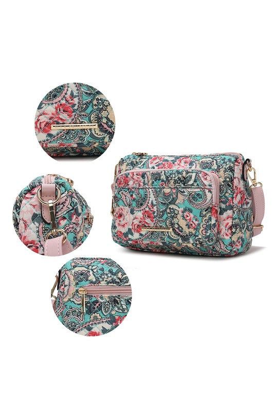 MKF Collection Rosalie Botanical Pattern Crossbody - Tigbul's Variety Fashion Shop