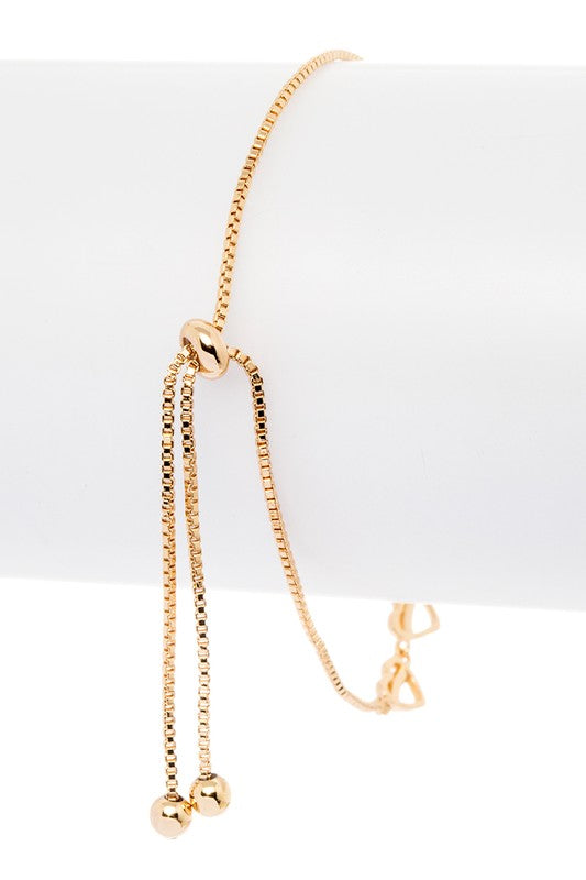 Micro CZ Pave Dainty Heart Charm String Bracelet - Tigbul's Variety Fashion Shop