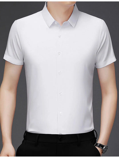Men's Plus Size Button Up Short Sleeve Shirt - Tigbul's Variety Fashion Shop