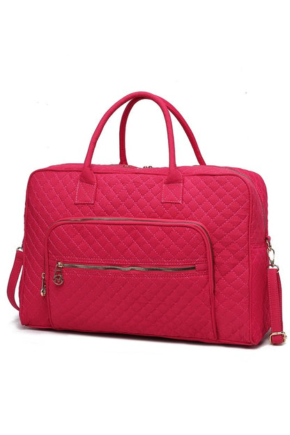 MKF Collection Jayla Solid Quilted Duffle Bag - Tigbul's Variety Fashion Shop