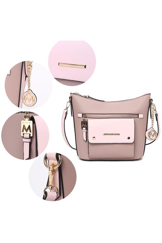 MKF Collection Serenity Color Block Crossbody Bag - Tigbul's Variety Fashion Shop