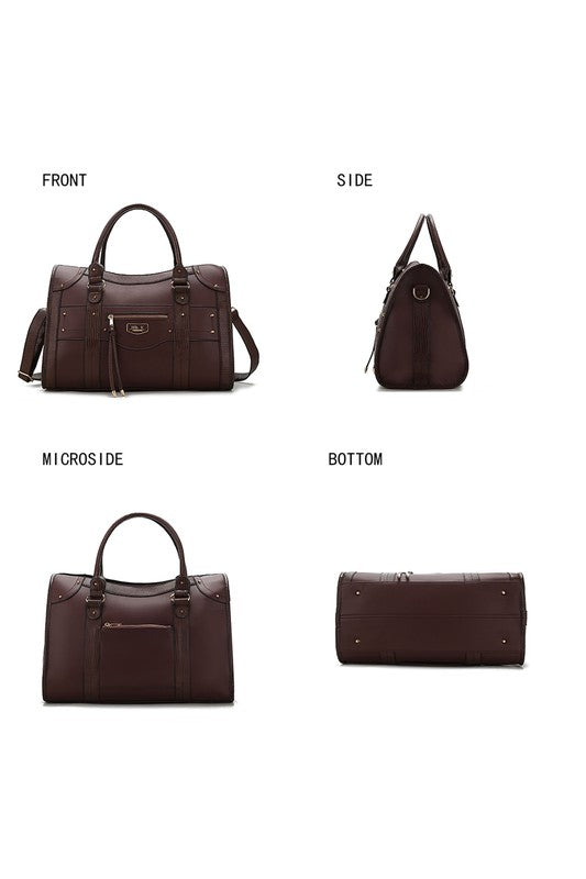 MKF Collection Patricia Vegan Leather Duffle Bag - Tigbul's Variety Fashion Shop