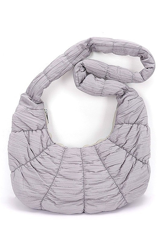 Quilted Puffer Oversize Hobo Bag - Tigbul's Variety Fashion Shop