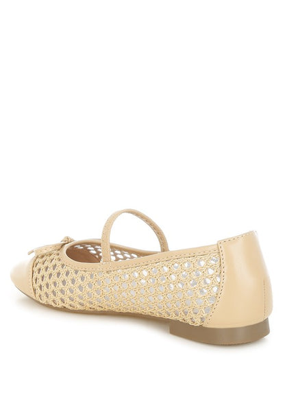 Omela Woven Bow Detail Ballerinas - Tigbul's Variety Fashion Shop