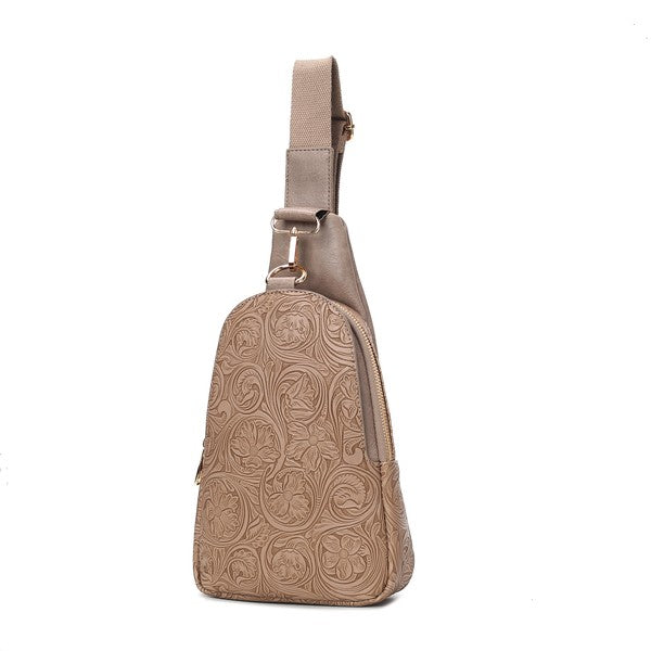 MKF Collection Millie  Embossed Sling bag by Mia K - Tigbul's Variety Fashion Shop