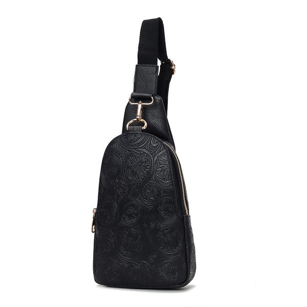 MKF Collection Millie  Embossed Sling bag by Mia K - Tigbul's Variety Fashion Shop