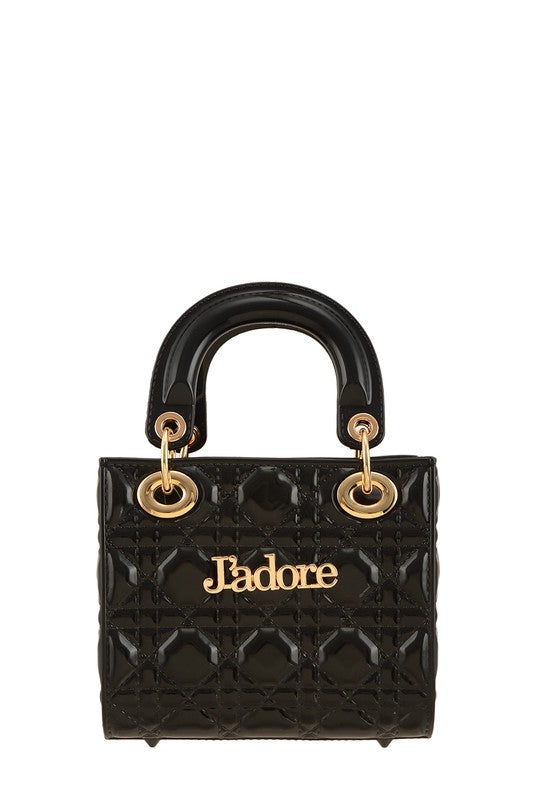 Square JADORE Accent Jelly Purse Flap Bag - Tigbul's Variety Fashion Shop