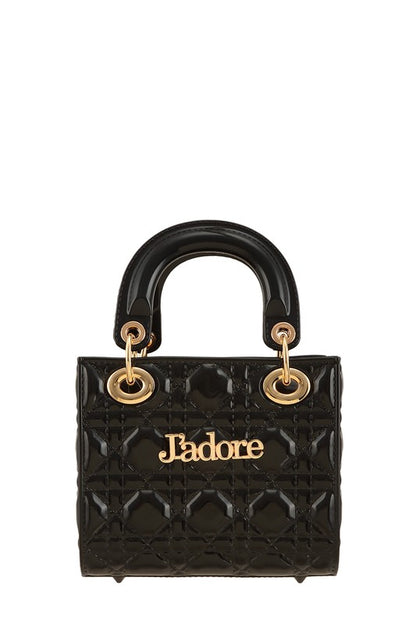 Square JADORE Accent Jelly Purse Flap Bag - Tigbul's Variety Fashion Shop