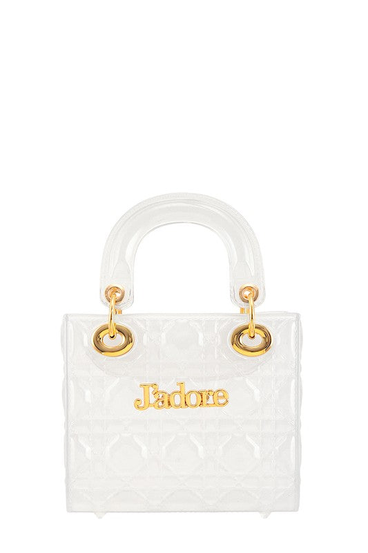 Square JADORE Accent Jelly Purse Flap Bag - Tigbul's Variety Fashion Shop