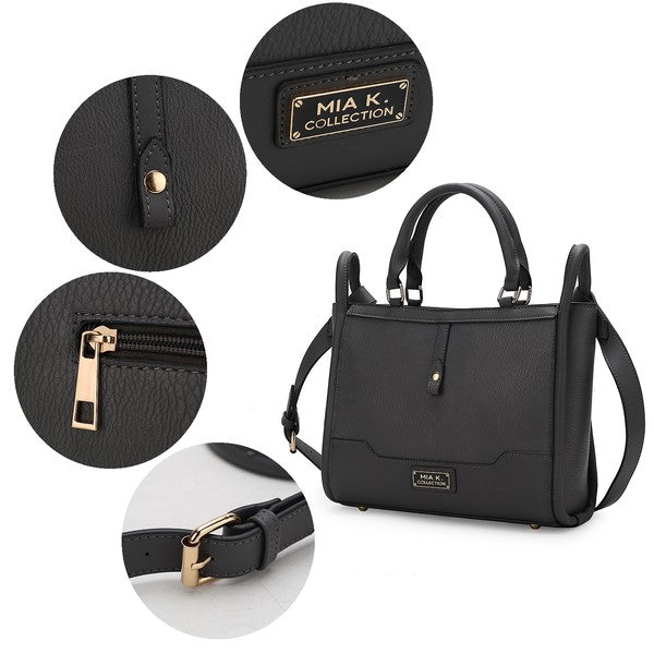 MKF Melody Tote-Details: Logo-Label, Reißverschluss-Zipper und Verstellriemen
