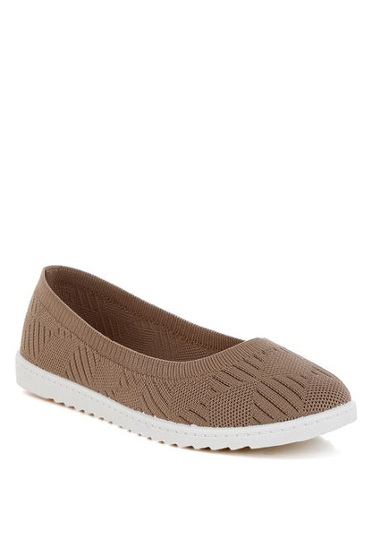 Lubna Knitted Flat Ballet Flats - Tigbul's Variety Fashion Shop