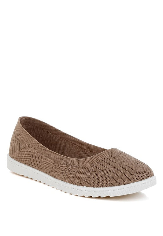 Lubna Knitted Flat Ballet Flats - Tigbul's Variety Fashion Shop