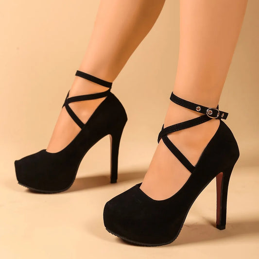 Ankle Strap High Heel Pumps - Tigbul's Variety Fashion Shop