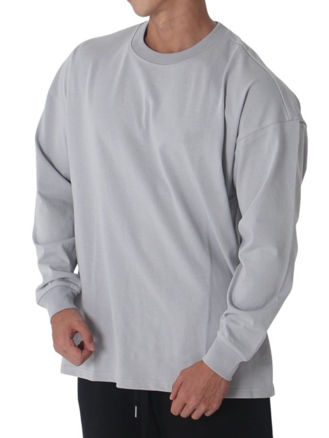 Men's Plus Size Round Neck Long Sleeve T-Shirt - Tigbul's Variety Fashion Shop