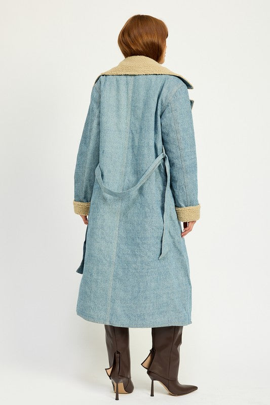 IMA9409J-1 DENIM MAXI COAT - Tigbul's Variety Fashion Shop