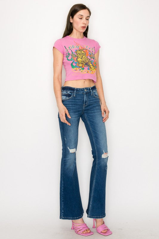 LOW RISE STRETCH VINTAGE FLARE - Tigbul's Variety Fashion Shop