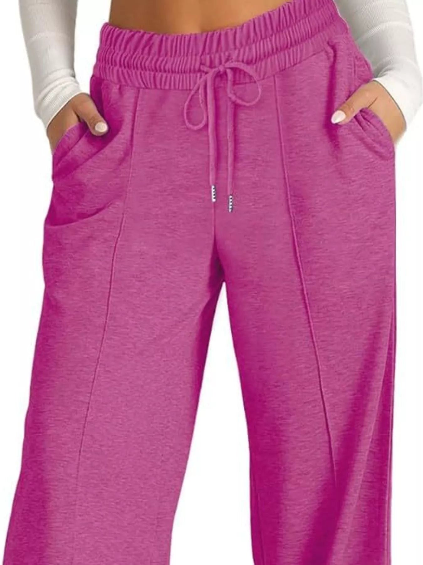 Wide Leg Drawstring Pants - Tigbul's Variety Fashion Shop