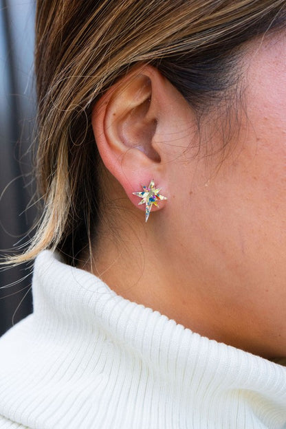 Star of Bethlehem Studs - Gold Sparkle - Tigbul's Variety Fashion Shop