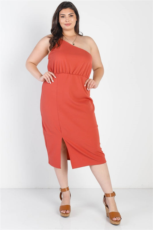 Gilli Full Size Slit One Shoulder Sleeveless Dress - Tigbul's Variety Fashion Shop
