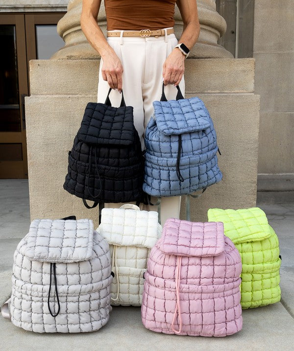 Stevie Quilted Puffer Backpack - Tigbul's Variety Fashion Shop