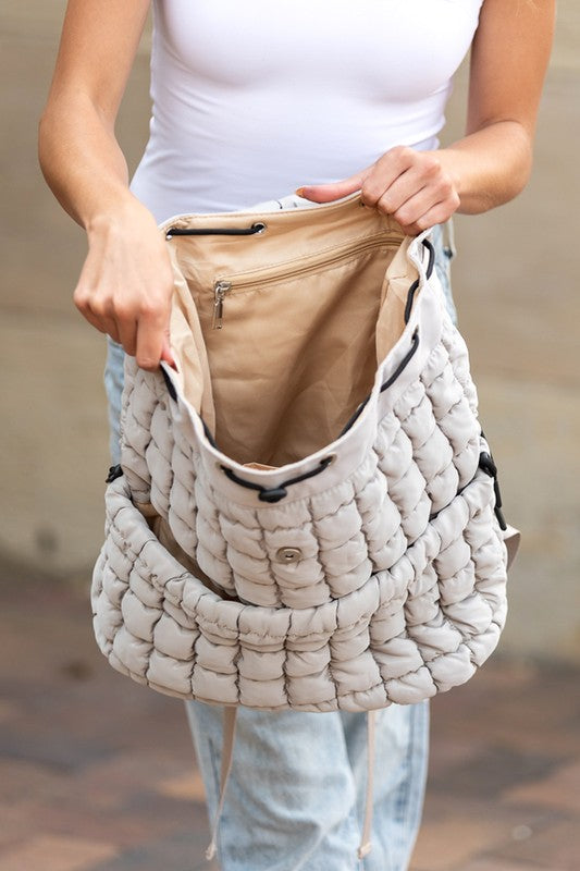 Stevie Quilted Puffer Backpack - Tigbul's Variety Fashion Shop