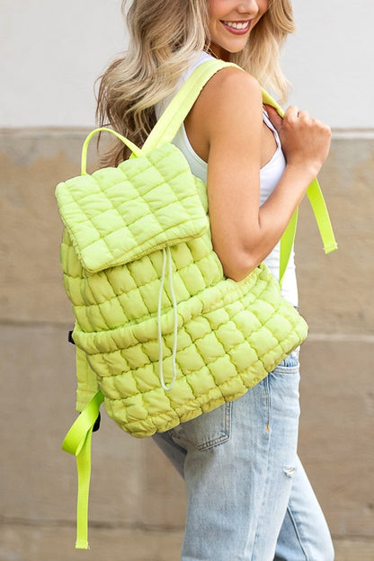 Stevie Quilted Puffer Backpack - Tigbul's Variety Fashion Shop