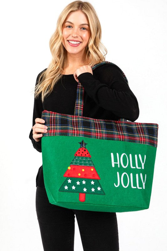 Christmas Tree Oversize Holiday Tote - Tigbul's Variety Fashion Shop